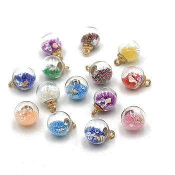 20 GAB, 10 krāsas, 16 mm caurspīdīga stikla krelles Modes pērles kulons un aproce, kaklarota, rotaslietas kastes ražošanas DIY auskari