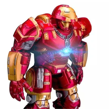 2018 Brīnums Avengers 3 Dzelzs Vīrs Hulkbuster Bruņas Locītavas Kustamo lelles Zīmes Ar LED Gaismas PVC Rīcības Attēls Kolekciju Modelis Rotaļlietas