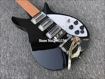 2019 Augstas kvalitātes Ricken 325 elektriskā ģitāra,garums ģitāru stīgu ir 628 mm,tremolo Tailpiece,bezmaksas piegāde