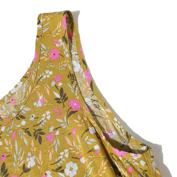 2019 Modes Sieviešu Plus Lieluma Ziedu Drukāt Modes Zaudēt Sieviešu Kleita bez Piedurknēm O-veida kakla Gadījuma Bohemia Kleita Dāmas Kleita Vasaras