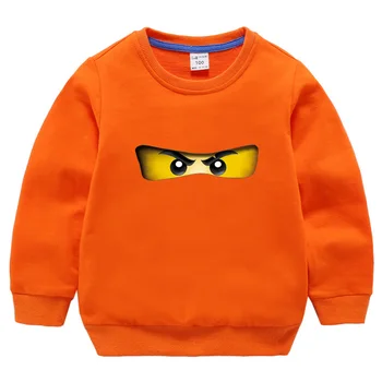 2019. gada Pavasarī, rudenī garām piedurknēm Ninjago pelēkā vārna bērniem Drēbes Legoe karikatūra outwears sporta Krekls zēniem un meitenēm, topi 1-10 Gadiem