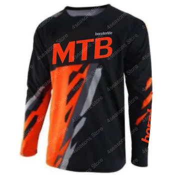 2020 Vīrieši Motokrosa MX jersey Kalnu Velosipēds DH Apģērbs Velo MTB Riteņbraukšana BMX Jersey Motociklu distanču krekli