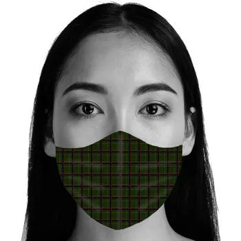 2020 Vīrieši Sievietes Sejas Maska Modes Gadījuma Zaļā Pleds Mutes Maska, Nepievelk Putekļus, Atkārtoti Mazgāt Maska Elpojošs Mīkstu Auduma Sejas Maska