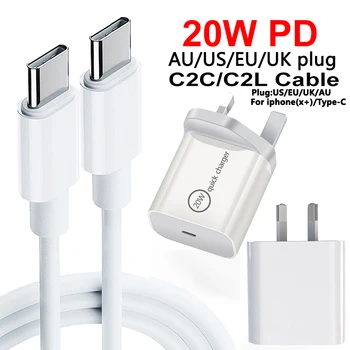 20W Lādētāju QuickEU/US plug Maksas Tips C PD USB Lādētāju ar QC 3.0 Portable Ātri Lādētājs iPhone Xiaomi Klēpjdatoru