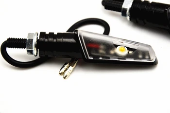 2gab 12V Universālo Motociklu LED SMD Pagrieziena Signāla Indikatori Blinker Dzintara krāsas Gaisma Flash Velosipēds Unbreak Lampas, metāla