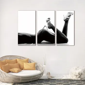 3 Paneļi Bez Rāmīša Audekls Foto Izdrukas Seksīga Sieviete, Ķermeņa Sienas Art Attēlu Audekls Gleznas, Sienas Rotājumi Mākslas Giclee Krāsošana