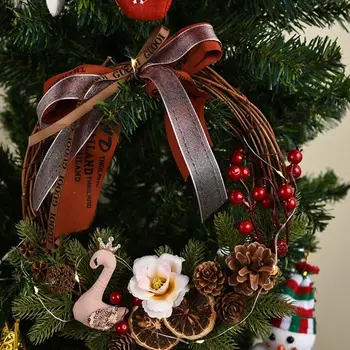 30cm Ziemassvētku Vainags Karājas Durvīm Sienas Eglītes Rotājumu ar Mākslīgo Priežu