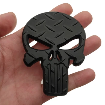3D Metāla par Punisher Galvaskausa Skelets Auto, Motocikla Struktūra Emblēmas Nozīmīti Modes Apdare Auto Dizains Auto piederumi