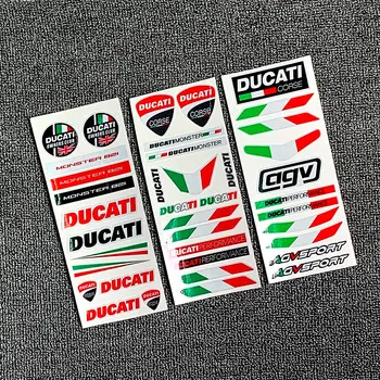 3M Augsti Atstarojošu Ķivere Motorcross Motociklu Uzlīmes itālijas Karogu Uzlīmes Ducati Logo