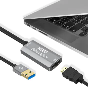 4K HDMI Video Capture Karte, USB 3.0 1080p 60Fps Spēli Capture Karte Grabber Ierakstīt Lodziņā Tiešraidi PS4 HD Kameru Ierakstu