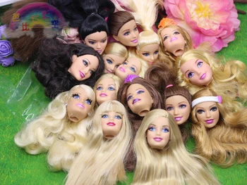 5gab Ārējās Tirdzniecības Oriģinālās Galvas Barbie Lelles DIY Dzimšanas dienas Dāvanas Mix Stila Lelles Galvas Rūpnīcas Vairumtirdzniecības Cenas