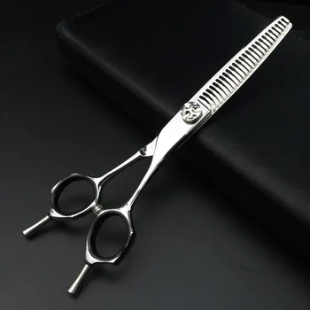 6.0 collu sudraba frizieru šķēres papildu dubulto rokturi salons svarīgi, šķēres, lai izveidotu stilīgu formas strauji nogriež matus