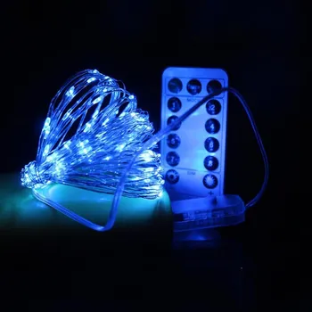 8 Režīmā Tālvadības pults Aptumšojami USB Powered 5M 10M 20M LED Sudraba, Vara Stieples String Gaismas Dekoratīvās Ziemassvētku Pasaku Vītnes
