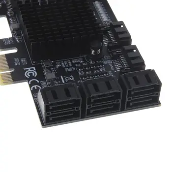 9215+575 Čipu 8 Portu SATA 3.0 PCIe Paplašināšanas Karti PCI Express SATA Adapteri