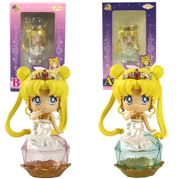 Anime Q Versija Sailor Moon Princess Serenity Attēls Tsukino Usagi AB PVC Rīcības Attēls Kolekcionējamus Modeļu Lelle 11cm