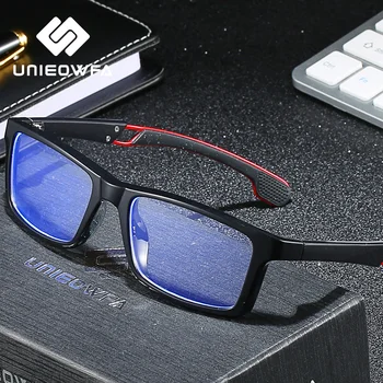Anti Zilā Gaisma Pretbloķēšanas Datoru Brilles Vīriešiem TR90 Sporta Brilles Anti Blue Ray Spēļu Briļļu Aizsardzību pret Radiāciju Brilles