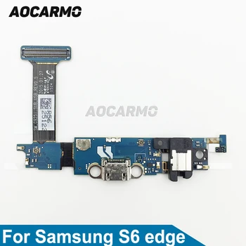 Aocarmo USB Doka Ports Uzlādes Lādētājs Flex Kabelis Nomaiņa Samsung Galaxy S6 Malas G925i