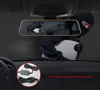 Atpakaļskata Spoguļi Automašīnas DVR Dual Objektīvs Video Reģistratoru, G Sensors Automātisko Ierakstīšanu Segumu Dashcam Autostāvvieta Kameras Slēptās Reverse