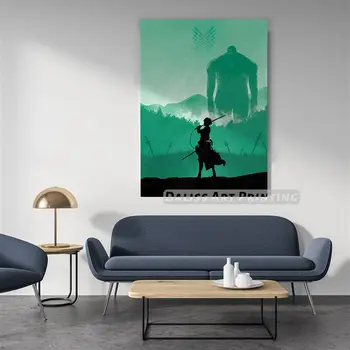 Audekls Anime Uzbrukumu Titan Mikasa Bildes Mājas Apdare Gleznas Plakāts HD Izdrukas Sienas Mākslas Moduļu Dzīvojamā Istaba Rāmjiem