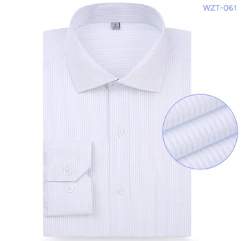 Augstas Kvalitātes Rievotas Sarža Francijas Gadījuma Kleita Krekli Long Piedurknēm Balto Apkaklīšu Dizaina Stila Kāzu Uzvalku Aproču Pogas Krekls