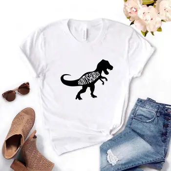 Auntysaurus dinozauru Sieviešu Tshirts Kokvilnas Gadījuma Smieklīgu t Kreklu, Lai Dāma Yong Meitene Top Tee Hipster 6 Krāsu NA-897