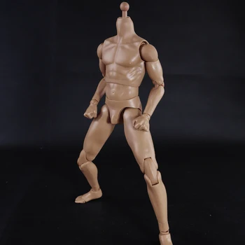 BD009/BD010 1/6 mēroga elastīgu kails karavīrs skaitļi modelis ar daļām, ādas krāsu muskuļu vīrietis, vīrietis, zēns ķermeņa attēls 12' galvu