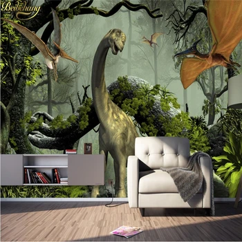 Beibehang Šausmu dinozauru Ainavu tapešu papel de parede 3D Foto Sienas Guļamistabā Viesnīcas Restorānā tapetes sienām 3 d