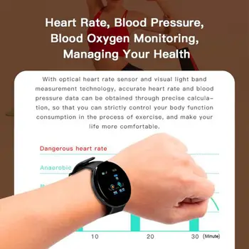 Bluetooth Smart Skatīties Asins Spiediens Kārtu Smartwatch Vīrieši Sievietes Skatīties Ūdensizturīgs Sports Tracker Android, iOS