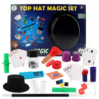 Burvju Cepure Magic Set 150 Triku Bērniem, Bērniem, Spēlēt Rotaļlietas, Spēles Ilūzijas Bērnu Close-up Burvju Rotaļlietu Dāvanu Kaste Bērniem