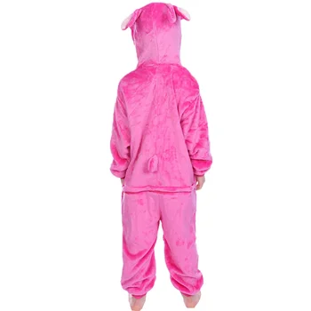 Bērnu Zēniem Meitenēm, Flaneļa Dzīvnieku Dūriens Pidžamu Ziemas Kapuci Bērniem Pijamas Bērniem Sleepwear Onesies pidžamas 4 6 8 10 12 Gadiem
