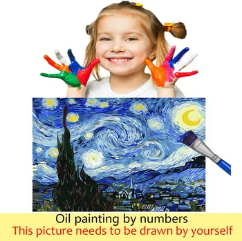 DIY krāsvielas bildes ar numuriem ar krāsas Abstraktā Iespaidu, eļļas glezna attēls, zīmējums, glezna, ko numuri, karkasa Mājas