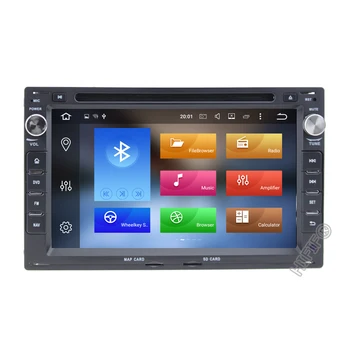 DSP Auto Multimedia Player Android 10 2 Din Stereo Sistēma Priekš VW/Volkswagen/Passat/Golf/Skoda Octa Core, 4 GB RAM, Wifi, USB, DVD, DVR