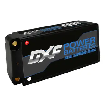 DXF Lipo Akumulatoru 2S Shorty Lipo 7.6 V 6000mah 120.C ar 4mm Bullet Konkurences Īss-Pack par 1/10 Bagijs