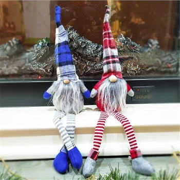 D&P 1GB Daudzu veidu Cute Ziemassvētku Rotājumu Sēdēja Garš, Kājas, Seja Elf Doll Rotājumi Mājās 2019 Jaunā Gada Dāvana Bērniem