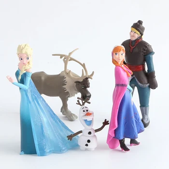 Disney Princese Skaitļi 10cm Anime PVC Rīcības Attēls Kristoff Svens Olaf Saldēti Dzimšanas dienas Rotaļlietas Bērniem Ziemassvētku Dāvanas