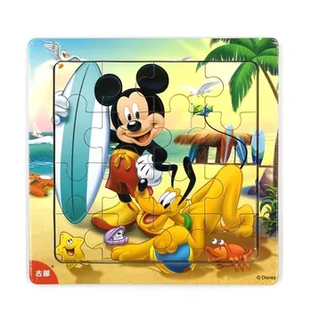 Disney Saldēti Mickey Minnie Mouse Iespiesti Puzzle Mācību Izglītības Interesanti, Koka Rotaļlietas Bērniem, Bērnu Dāvanu Brinquedos
