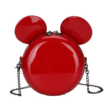 Disney cartoon Mickey Mouse sieviešu plecu soma lady mini messenger bag ķēdes kārta pakete meitene dāvanu apģērbu piederumu soma