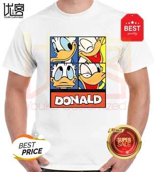 Donald Duck, T-krekli 2020. gadam Jauniem Vīriešiem Karikatūra Anime T Krekls O Apkakli, Īsām Piedurknēm Topi Kokvilnas T-krekls Zēns Meitene Smieklīgi Tshirt