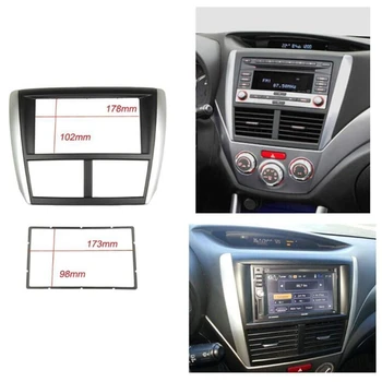 Double Din Auto Radio Fascijas par Subaru Forester 2008. - 2012. Gadam Impreza 2007. līdz 2012. gadam, Radio, Stereo Dash Instalācija, Apdare Komplekts Rāmis Bezel