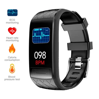 EKG PPG S Smart Aproce sirdsdarbības ātrums, asinsspiediens SpO2 Monitors Lorencs Diagramma GPS Maršruta Sliežu ceļa Uzlādes ar USB Smart Skatīties V3E