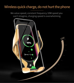 FLOVEME Bezvadu Lādētāju, Auto Telefona Turētājs Priekš iPhone 12 Pro 12 11 XR-X XS Max Tālruņa Turētāju Automašīnas Auto Skava Viedo Sensoru Maksas