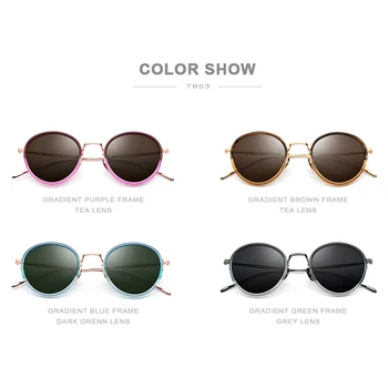 FONEX Titāna Acetāts Polarizētās Saulesbrilles Sievietēm Jaunā Modes Vintage Kārta Sunglass Vīriešiem Retro Atspoguļoja Saules Brilles Oculos 853