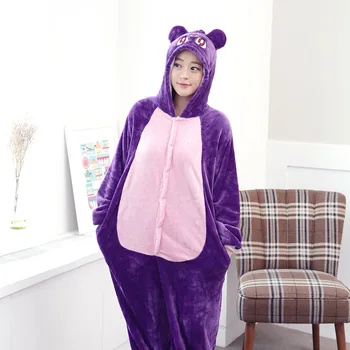 Flaneļa Ziemas Pajama Komplekti Sievietēm Sleepwear Unicorn Panda Dūriens Onesies Pieaugušajiem Dzīvnieku Pidžamu Cosplay Unisex Homewear