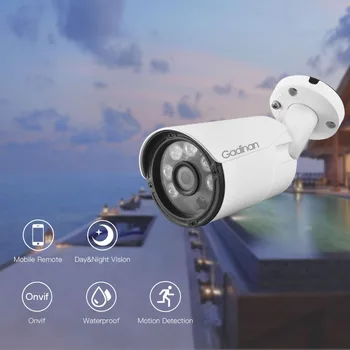 Gadinan H. 265 IP POE SONY IMX307 3MP Drošības Kameras Āra Ūdensizturīgs Video Novērošanas Kameras Kustības Dectection Onvif FTP