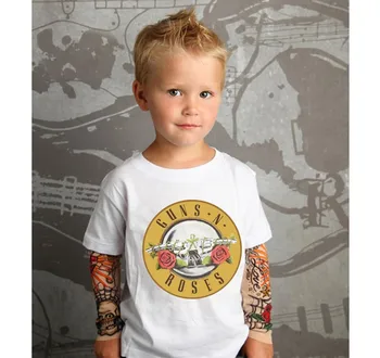 Guns N Roses T Kreklu Bērnu T-krekls Vasaras Apaļu Kakla Bērnu Tshirt Bērnu Zīdaiņu Toddler Meitenes Zēni, Topi, t-veida Apģērbu