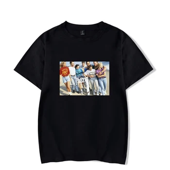 Harajuku Beverly Hills 90210 Luke Perry T kreklu apdruka Vīriešu Sieviešu Ikdienas melns T-krekls Luke Perry Vasaras T krekli Plus Lieluma Vīriešu Top