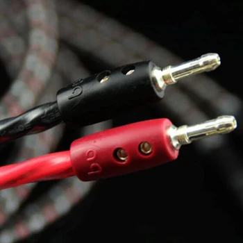 Hi-End AQ CV8 6N OCC Skaļruņa kabelis hifi audio kabelis, pastiprinātāju, skaļruņu kabeli ar tīru sarkano vara BFA banānu sveces savienotājs
