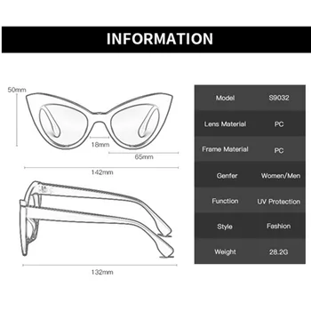 Ir 2021. Classic Cat Eye Sieviešu Saulesbrilles Modes Zīmolu, Dizainu, Vintage Vīriešu, Sieviešu, Saules Brilles Anti-atspulgu lēcu UV400