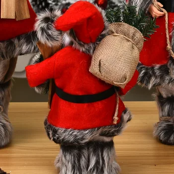 Ir 2021. Jauni Ziemassvētku Rotājumi Sarkanā Santa Claus Mājas Iekārtojuma Santa Claus