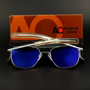 Izmēģinājuma Saulesbrilles Vīriešiem Rūdīta Stikla Objektīva augstākās Kvalitātes Zīmolu, Dizaineru AO Saules Brilles Vīriešu Amerikāņu Armijas Militāro Optisko QF559